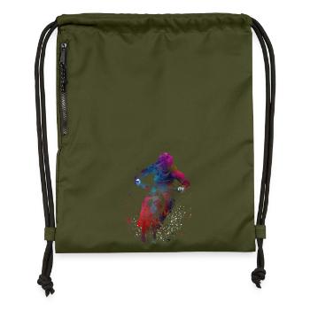 Motor Racing Sports Art #motor #sport - Gymsac made from recycled material - military green - Front
