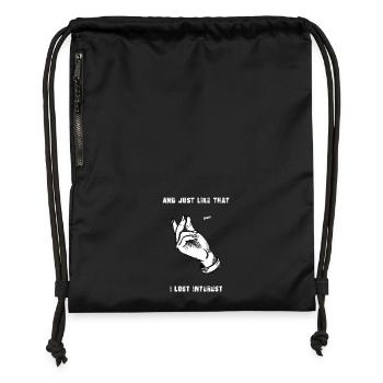 Signe de main perdu d’intérêt - Sac à cordon en polyester recyclé - military green - Devant