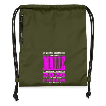 Malle 2026 Die wildesten Girls der Insel Go Wild - Turnbeutel aus Recycling-Material - military Green - Vorne