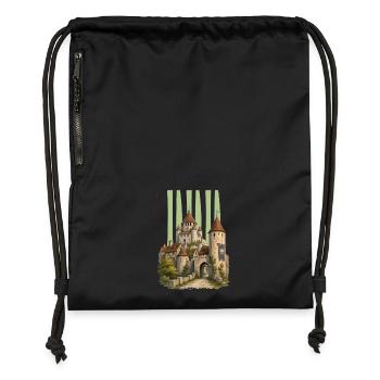 Château Provins Médiéval - Sac à cordon en polyester recyclé - noir - Devant
