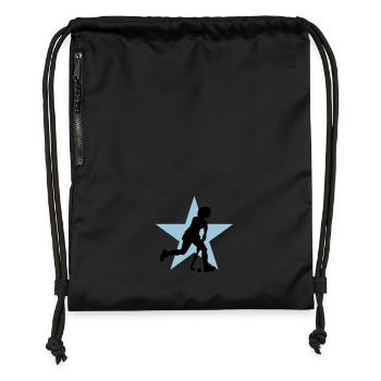 hockey_woman_c_2c - Gymsac made from recycled material - black - Front