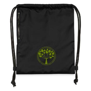 arbre de la vie - Sac à cordon en polyester recyclé - noir - Devant