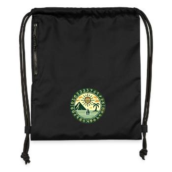 The Vintage Flair Collection - Gymsac made from recycled material - black - Front