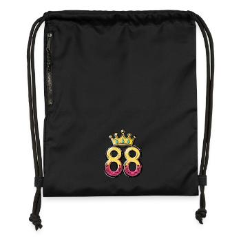 88 Number Crown - Gymsac made from recycled material - black - Front