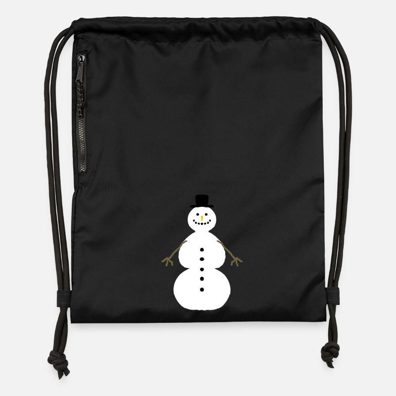 Snowman - Gymsac made from recycled material - black