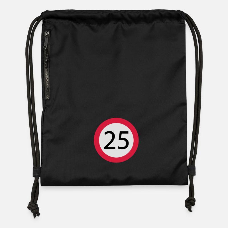 25 - Sac à cordon en polyester recyclé - noir