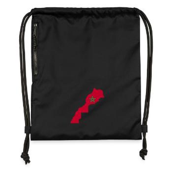 Maroc - Sac à cordon en polyester recyclé - noir - Devant