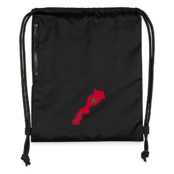 Maroc 2 - Sac à cordon en polyester recyclé - noir - Devant