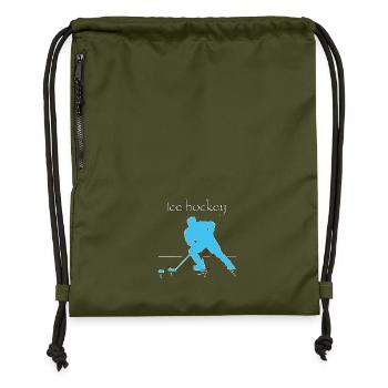 ice hockey - Sac à cordon en polyester recyclé - military green - Devant