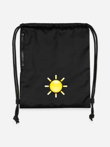 Smiley Sun - Turnbeutel aus Recycling-Material - Schwarz