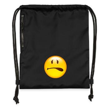 Smiley fear - Turnbeutel aus Recycling-Material - Schwarz - Vorne