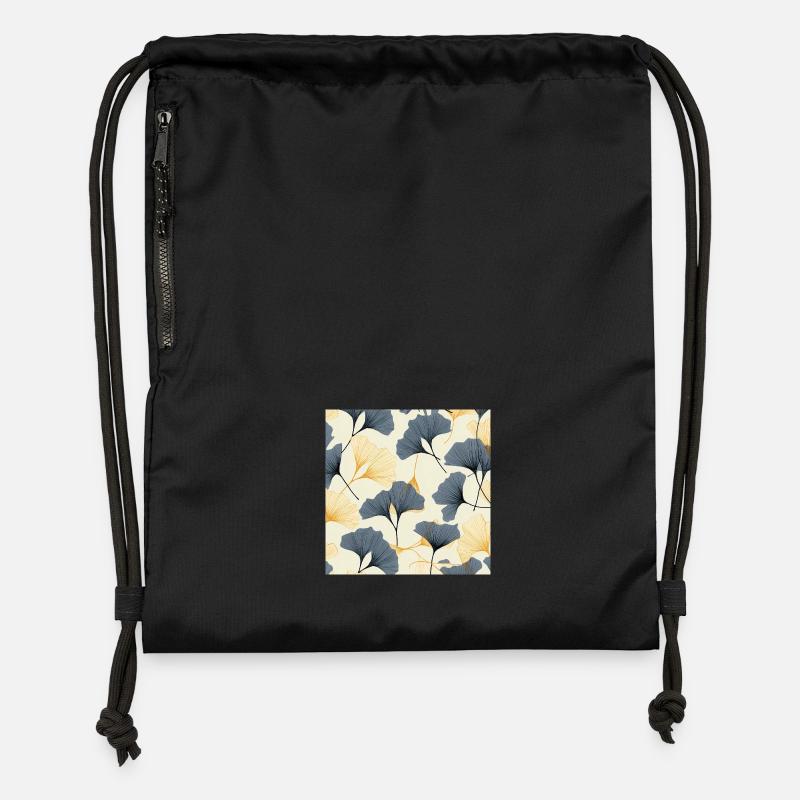Ginkgo - Turnbeutel aus Recycling-Material - Schwarz