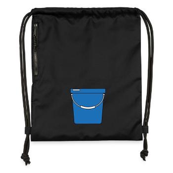 Bucket - Gymsac made from recycled material - black - Front