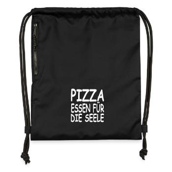 Pizza - Turnbeutel aus Recycling-Material - Schwarz - Vorne