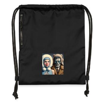 froid! - Sac à cordon en polyester recyclé - noir - Devant