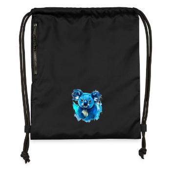 Le koala n’est pas vraiment un ours - Sac à cordon en polyester recyclé - noir - Devant