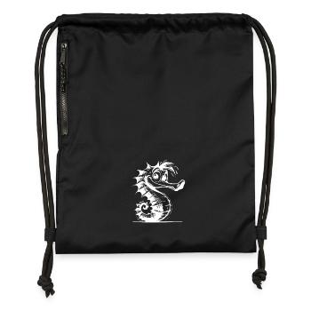 Clever Seahorse Kids Croquis au crayon - Sac à cordon en polyester recyclé - military green - Devant