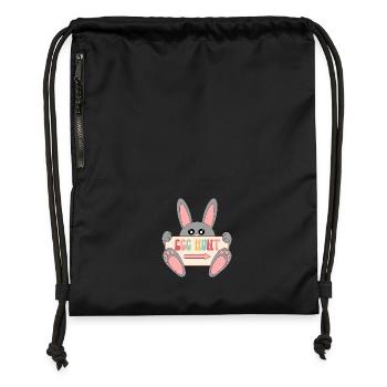 Chasse aux œufs - Sac à cordon en polyester recyclé - noir - Devant