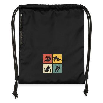 Jiu-Jitsu Retro Jiu jitsu - Turnbeutel aus Recycling-Material - Schwarz - Vorne