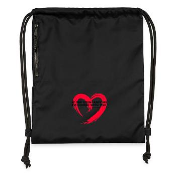 Never leave you - Turnbeutel aus Recycling-Material - Schwarz - Vorne