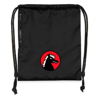 Cheval étalon cool fierté homme équitation cavalier hobby - Sac à cordon en polyester recyclé - noir - Devant