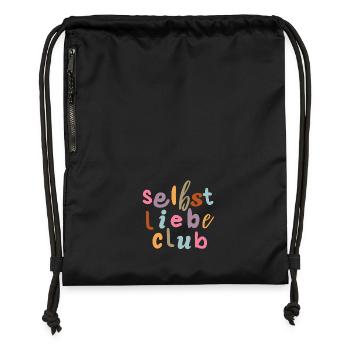 Selbstliebe Club - Turnbeutel aus Recycling-Material - Schwarz - Vorne