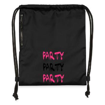 Party - Turnbeutel aus Recycling-Material - Schwarz - Vorne