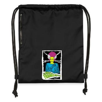 Bride of Franky Retro Poster Design - Gymsac made from recycled material - black - Front