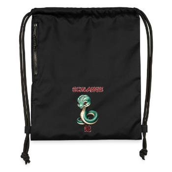 Serpent - Astrologie Chinoise - Sac à cordon en polyester recyclé - noir - Devant