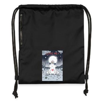 Love Me! Toad No.1 - Gymsac made from recycled material - black - Front