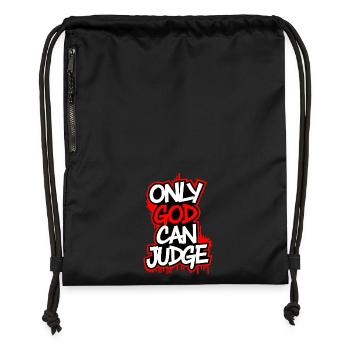 Seul Dieu peut juger - Sac à cordon en polyester recyclé - noir - Devant
