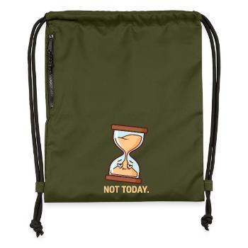 Die widerwillige Sanduhr - Turnbeutel aus Recycling-Material - military Green - Vorne