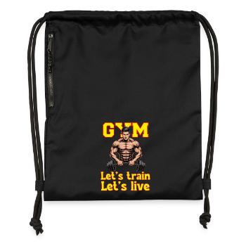Lets_train - Sac à cordon en polyester recyclé - noir - Devant
