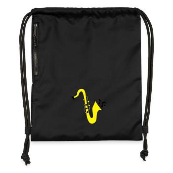 saxophone - Gymsac made from recycled material - black - Front