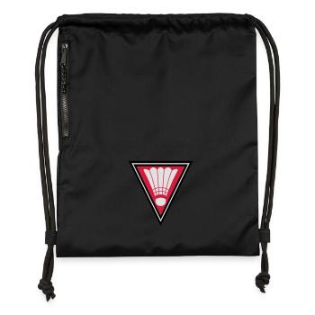 Triangle Badminton Logo - Turnbeutel aus Recycling-Material - Schwarz - Vorne
