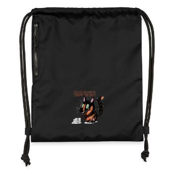 Throw the bag! - Gymsac made from recycled material - black - Front