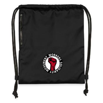 3 colors - Workers Solidarity Movement - Working - Turnbeutel aus Recycling-Material - Schwarz - Vorne
