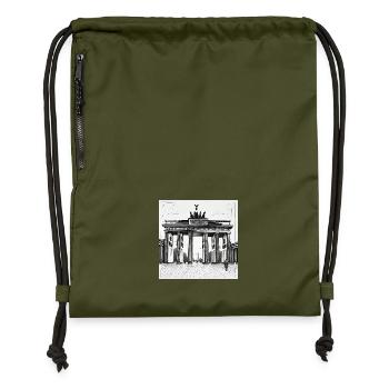 Brandenburger Tor - Turnbeutel aus Recycling-Material - military Green - Vorne