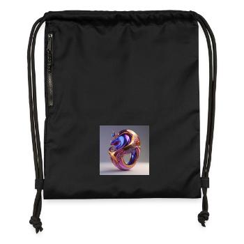 Art Ring - Gymsac made from recycled material - black - Front