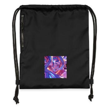 Art - Sac à cordon en polyester recyclé - noir - Devant