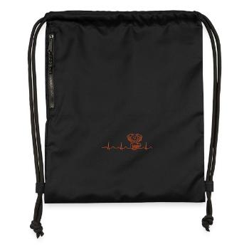 V2 Shovelhead Heartbeat orange - Sac à cordon en polyester recyclé - noir - Devant