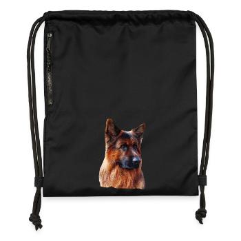 Old German Shepherd German Shepherd - Gymsac made from recycled material - military green - Front