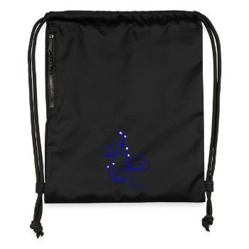 Snailmeeting © Chyropterum Innoxius - Gymsac made from recycled material - black - Front