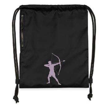 Archer Silhouette, Precise - Gymsac made from recycled material - black - Front
