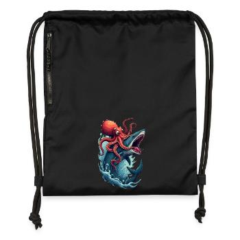 Sea Battle - Gymsac made from recycled material - black - Front