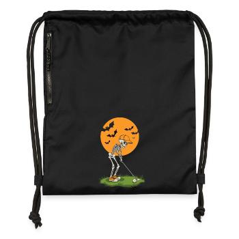 Moonlit Skeleton Golf - Gymsac made from recycled material - black - Front