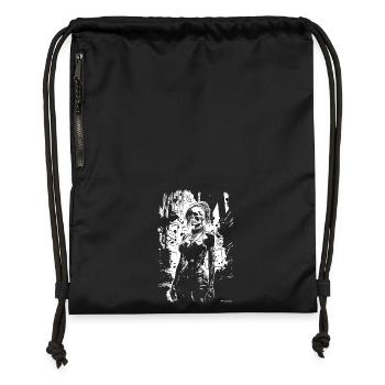 Skull Face Urban Hero - Gymsac made from recycled material - military green - Front