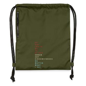 Techno House Electro Festival Hardstyle EDM - Turnbeutel aus Recycling-Material - military Green - Vorne