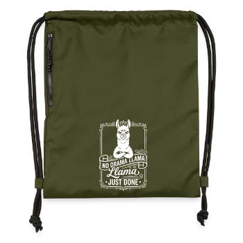 Pas de drame Llama vient de faire - Sac à cordon en polyester recyclé - military green - Devant