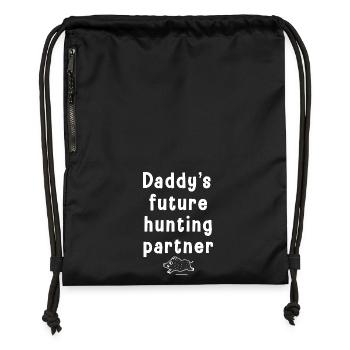 Future Hunting Partner of Daddy-Baby Hunter - Gymsac made from recycled material - military green - Front